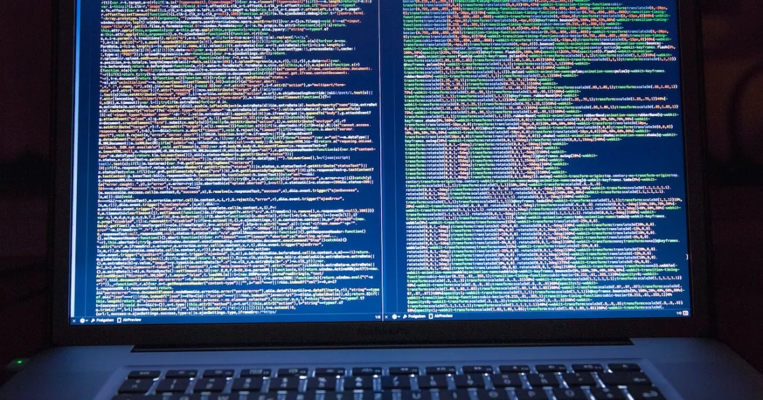 Series of codes as shown on a computer screen