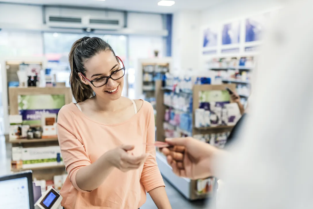 Customer at pharmacy