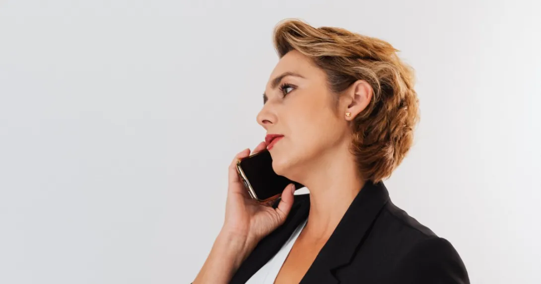 Receptionist on phone