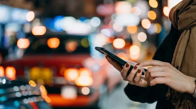 Person using smartphone