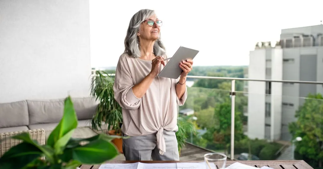 Person using a tablet