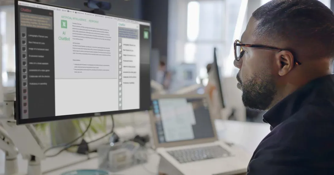 patient choosing information on computer screen