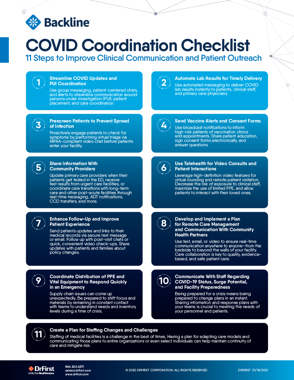 COVID Coordination Checklist: 11 Steps to Improve Team Collaboration and Patient Outreach 