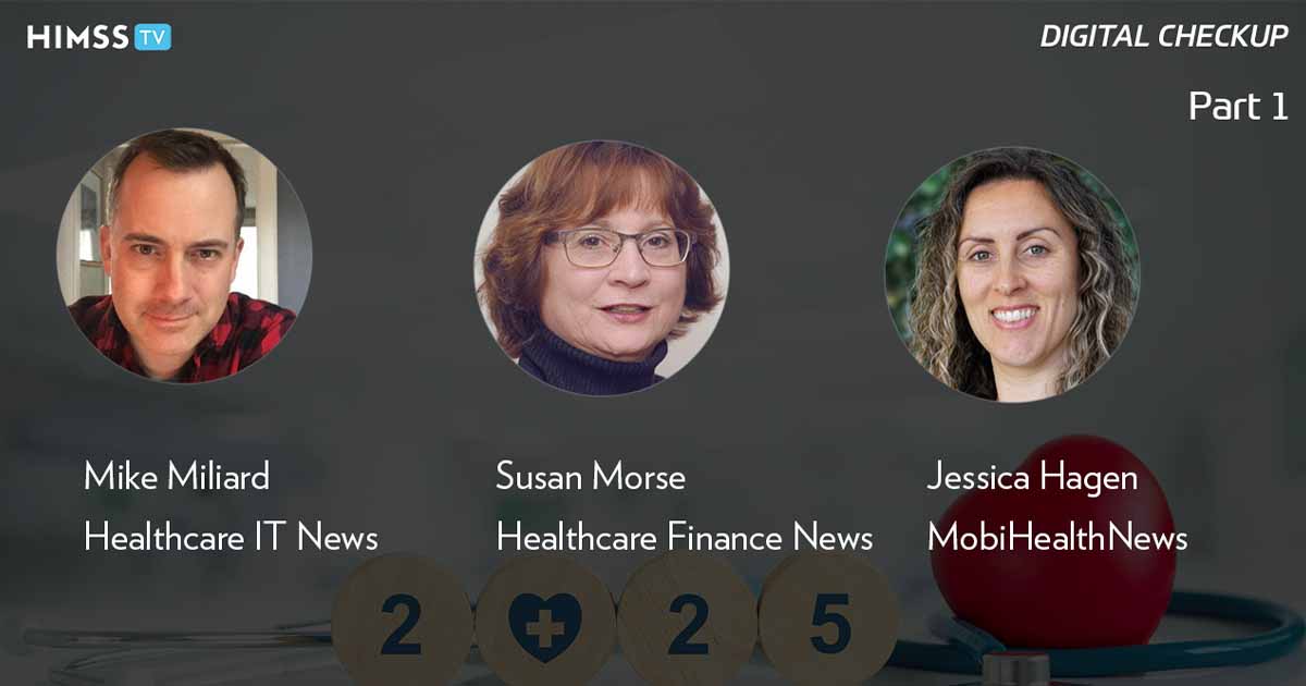 Mike Miliard, Susan Morse, Jessica Hagen at HIMSS Media_Health in 2025 Photo by pcess609/iStock/Getty Images Plus