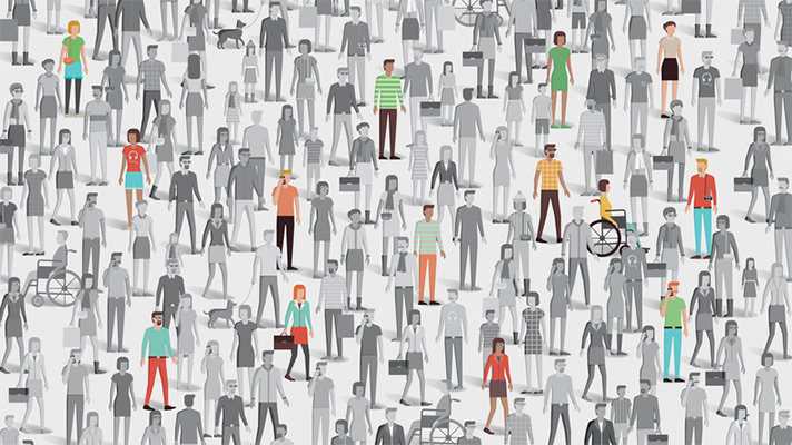 Crowd of people.