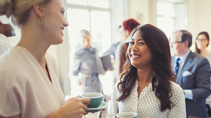 Women networking.