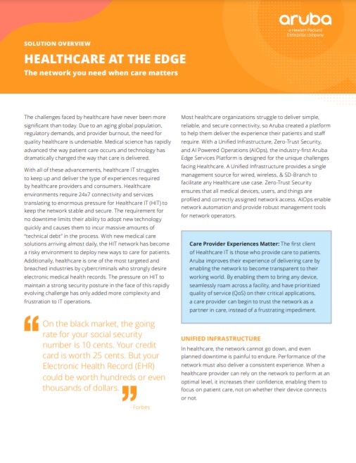 Healthcare At The Edge 