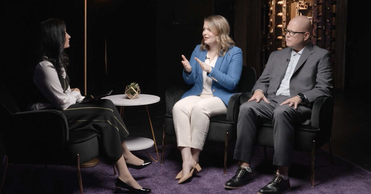 Julius Bogdan, vice president and general manager of digital health advisory - North America at HIMSS, and Mary Kuchenbrod, vice president of data operations at Arcadia