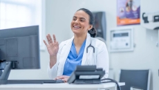 Doctor engaging in telemedicine