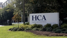 HCA Healthcare sign in front of building
