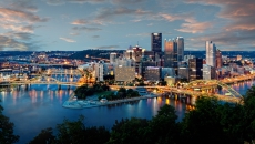 Image of Pittsburgh with bridges