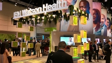 IBM Watson Health sign at trade show booth