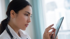 Doctor using a tablet