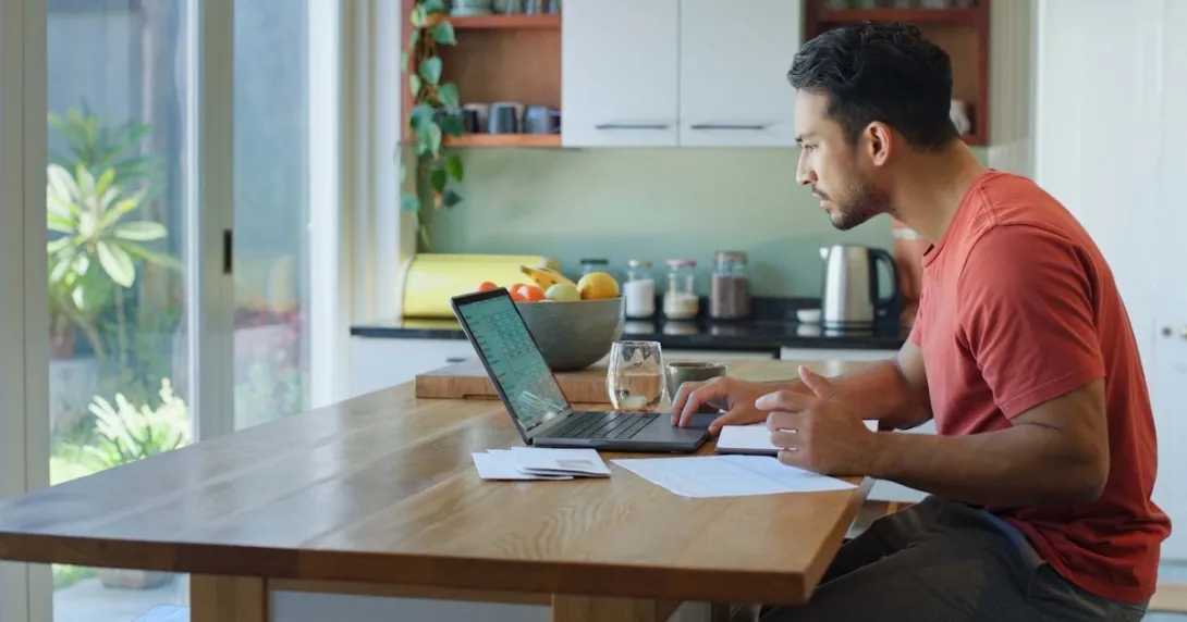 Person using laptop