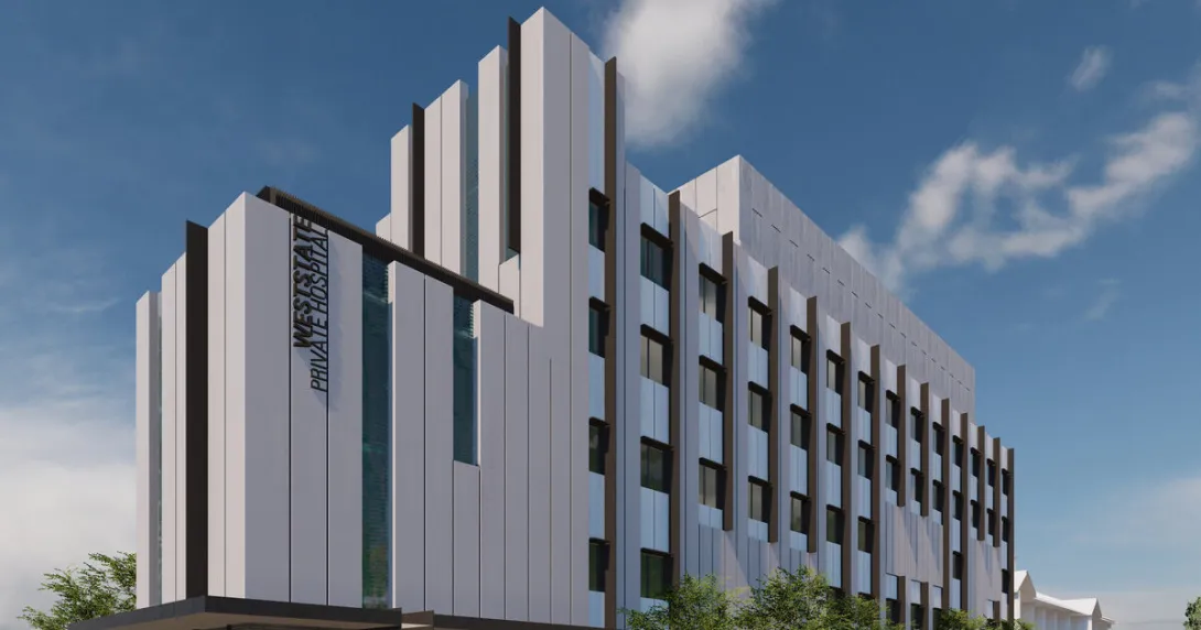 An artist's impression of the soon-to-open Weststate Private Hospital in Townsville, Queensland.